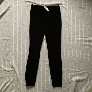 NWT J. Crew black velvet leggings S